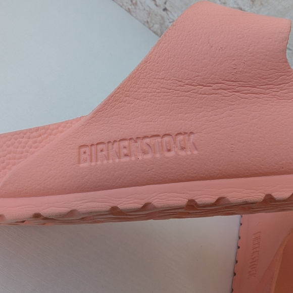 Birkenstock Arizona EVA sandals in the color Coral Peach or Fondant Pink. - Picture 7 of 12